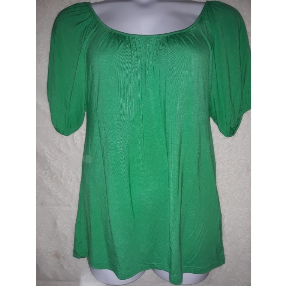 Light Emerald Scoop Neck Blouse